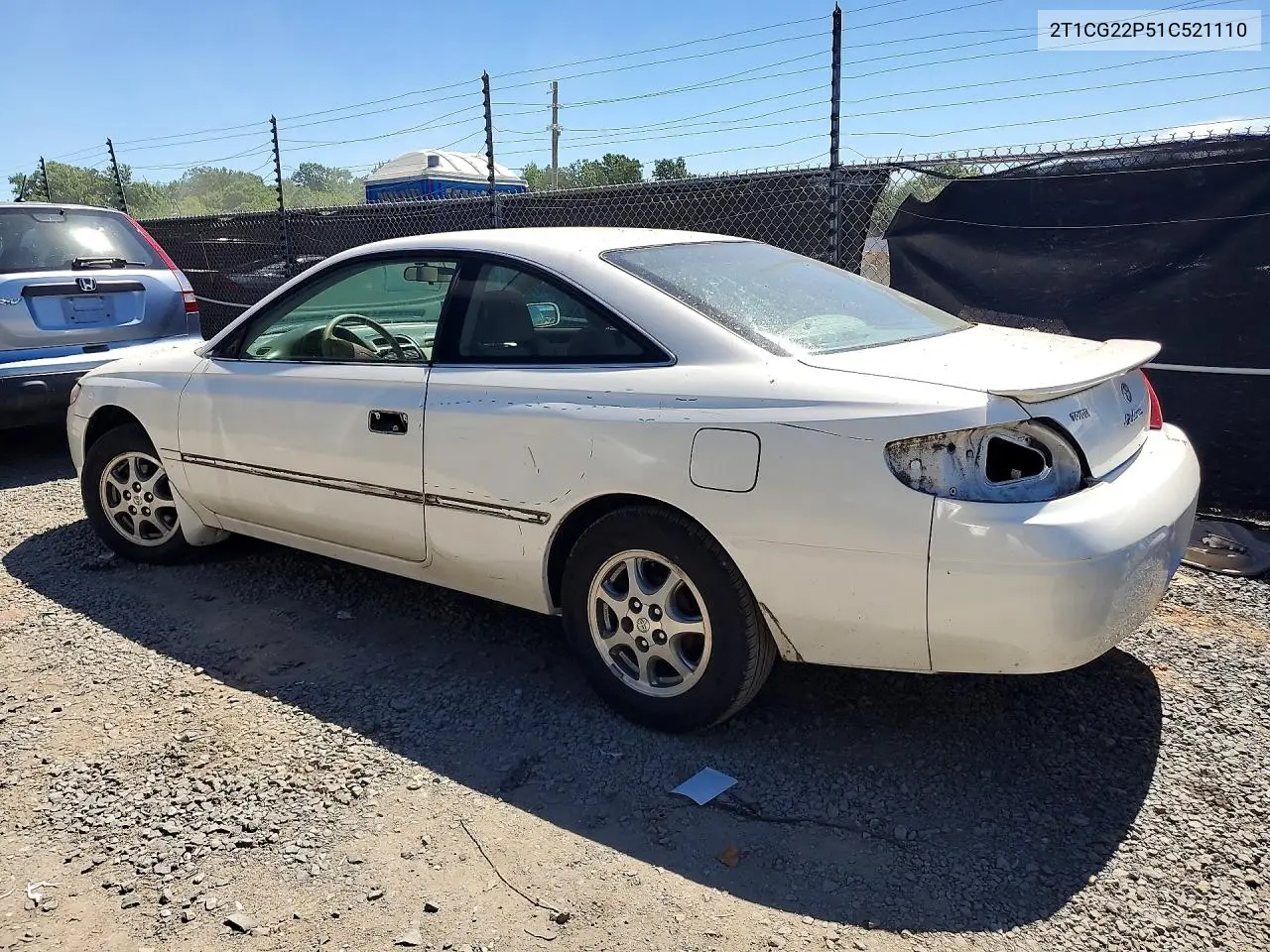 2001 Toyota Camry Solara Se VIN: 2T1CG22P51C521110 Lot: 56649226