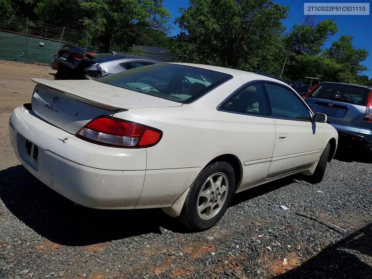 2001 Toyota Camry Solara Se VIN: 2T1CG22P51C521110 Lot: 56649226