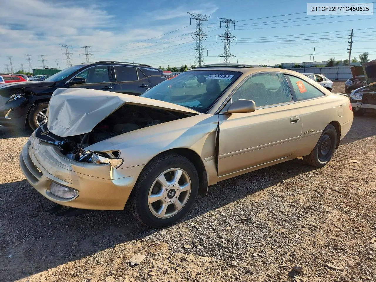 2001 Toyota Camry Solara Sle V6 VIN: 2T1CF22P71C450625 Lot: 60461296