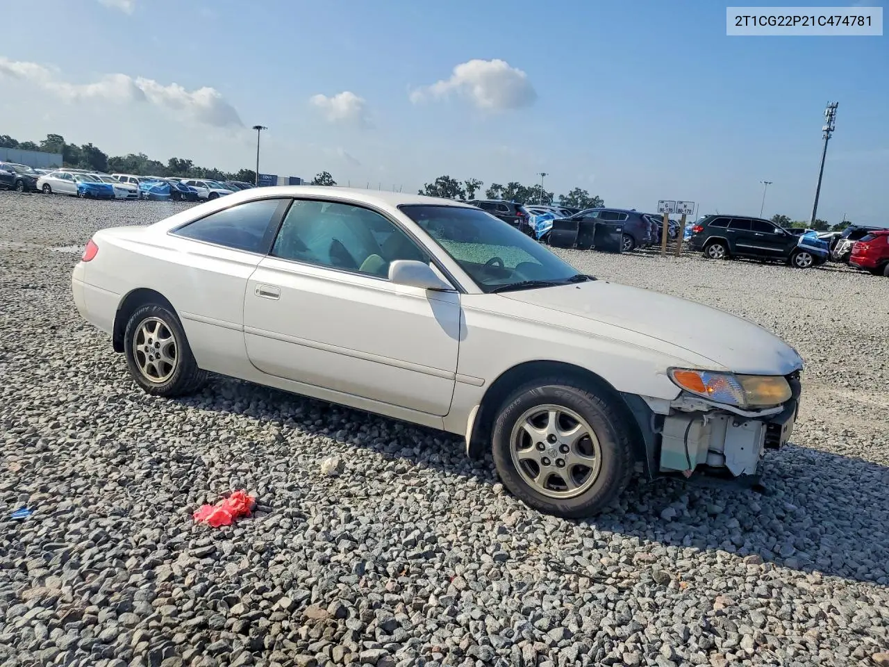 2001 Toyota Camry Solara Se VIN: 2T1CG22P21C474781 Lot: 62055886