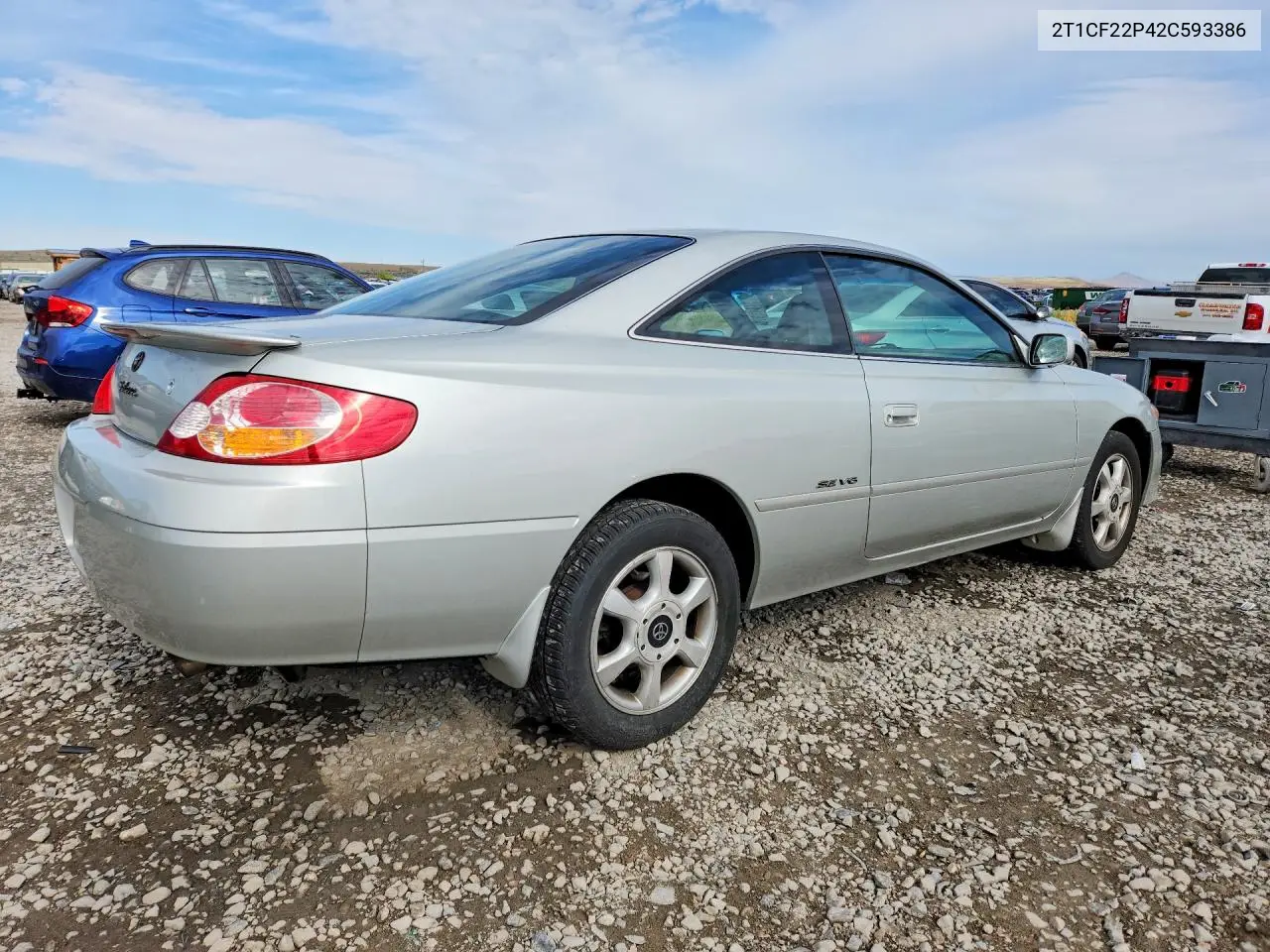 2002 Toyota Camry Solara Se V6 VIN: 2T1CF22P42C593386 Lot: 54841976