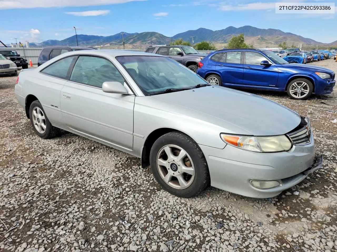 2002 Toyota Camry Solara Se V6 VIN: 2T1CF22P42C593386 Lot: 54841976