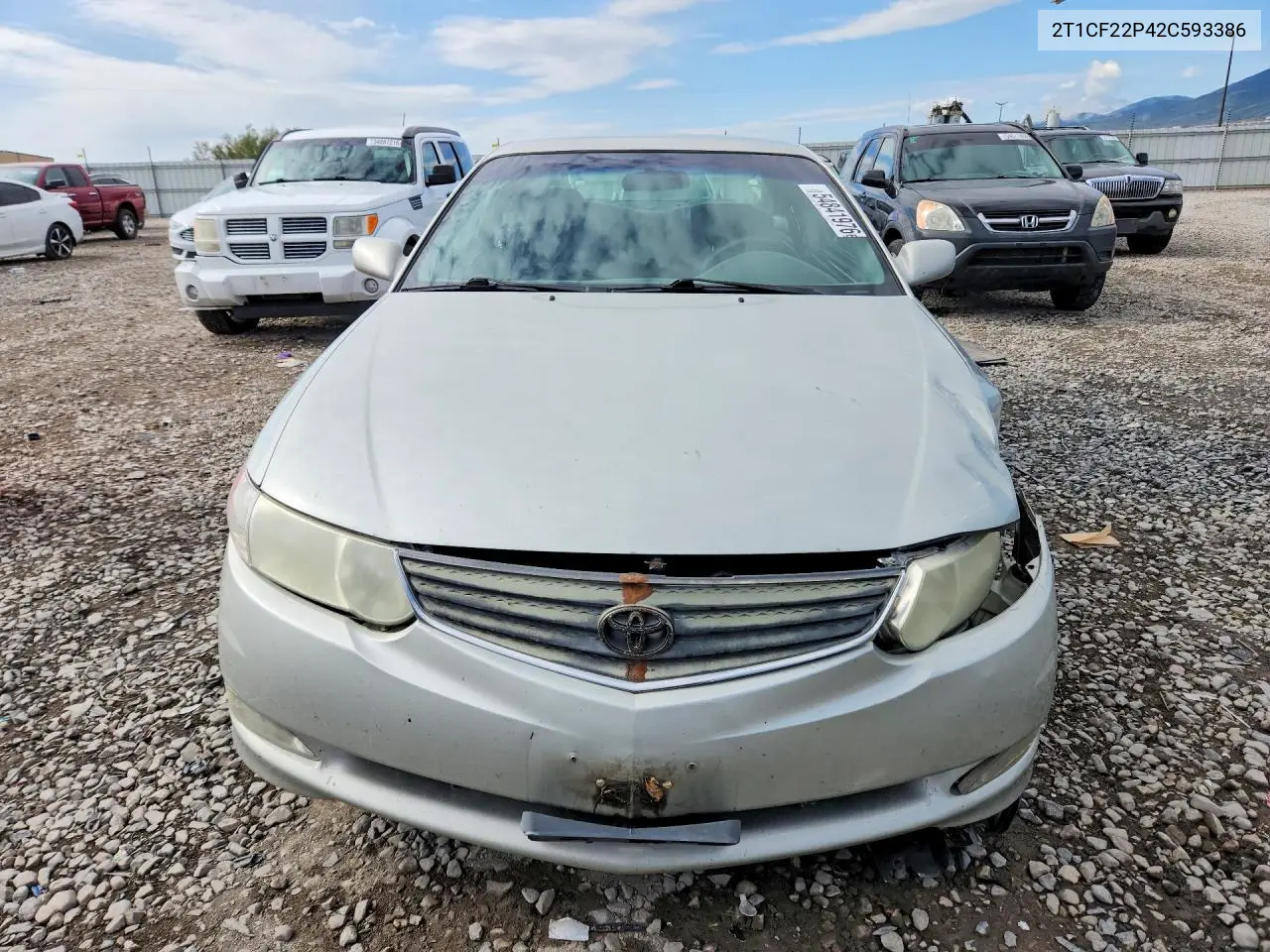 2002 Toyota Camry Solara Se V6 VIN: 2T1CF22P42C593386 Lot: 54841976