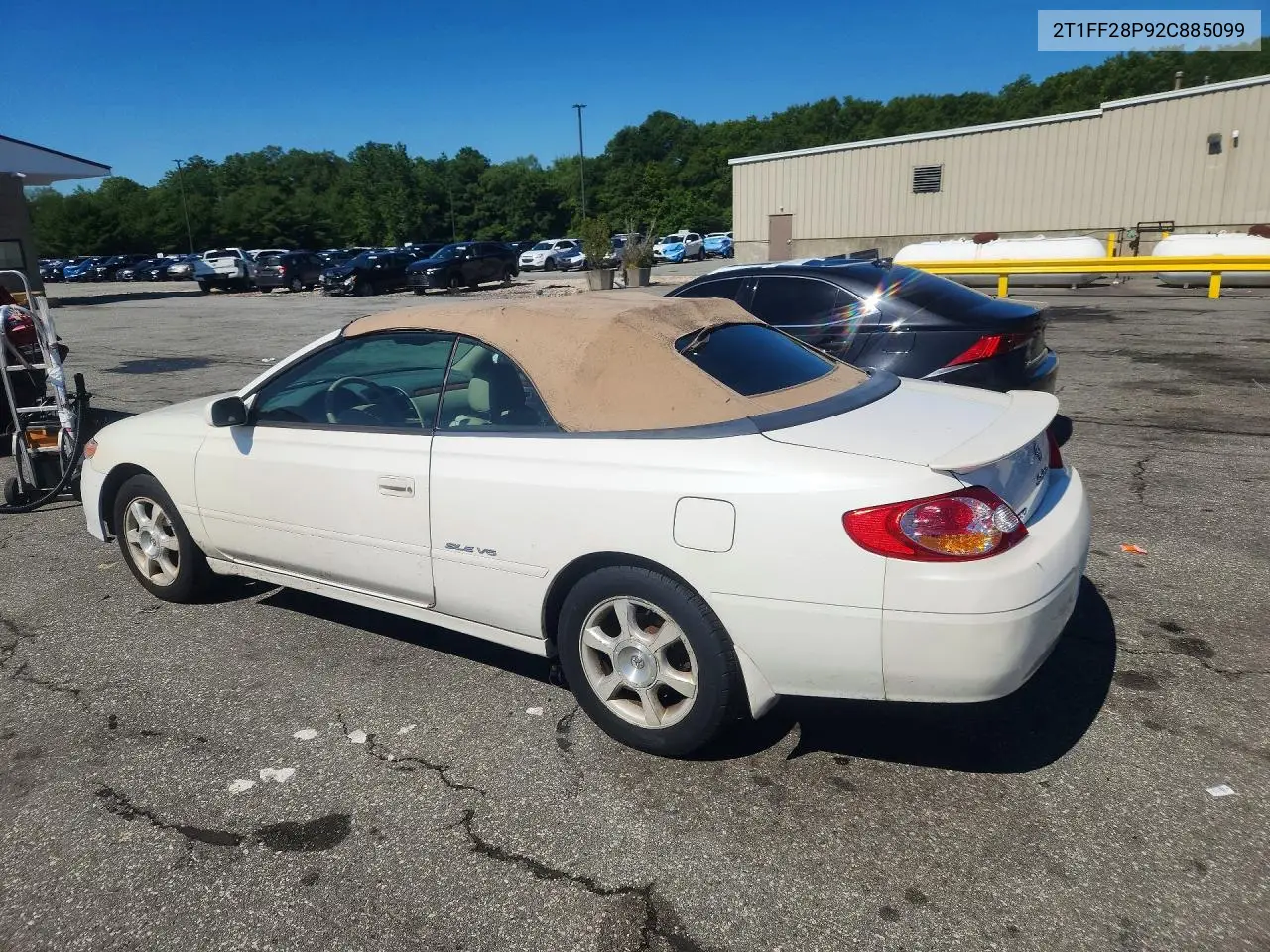 2002 Toyota Camry Solara Se V6 VIN: 2T1FF28P92C885099 Lot: 57003086