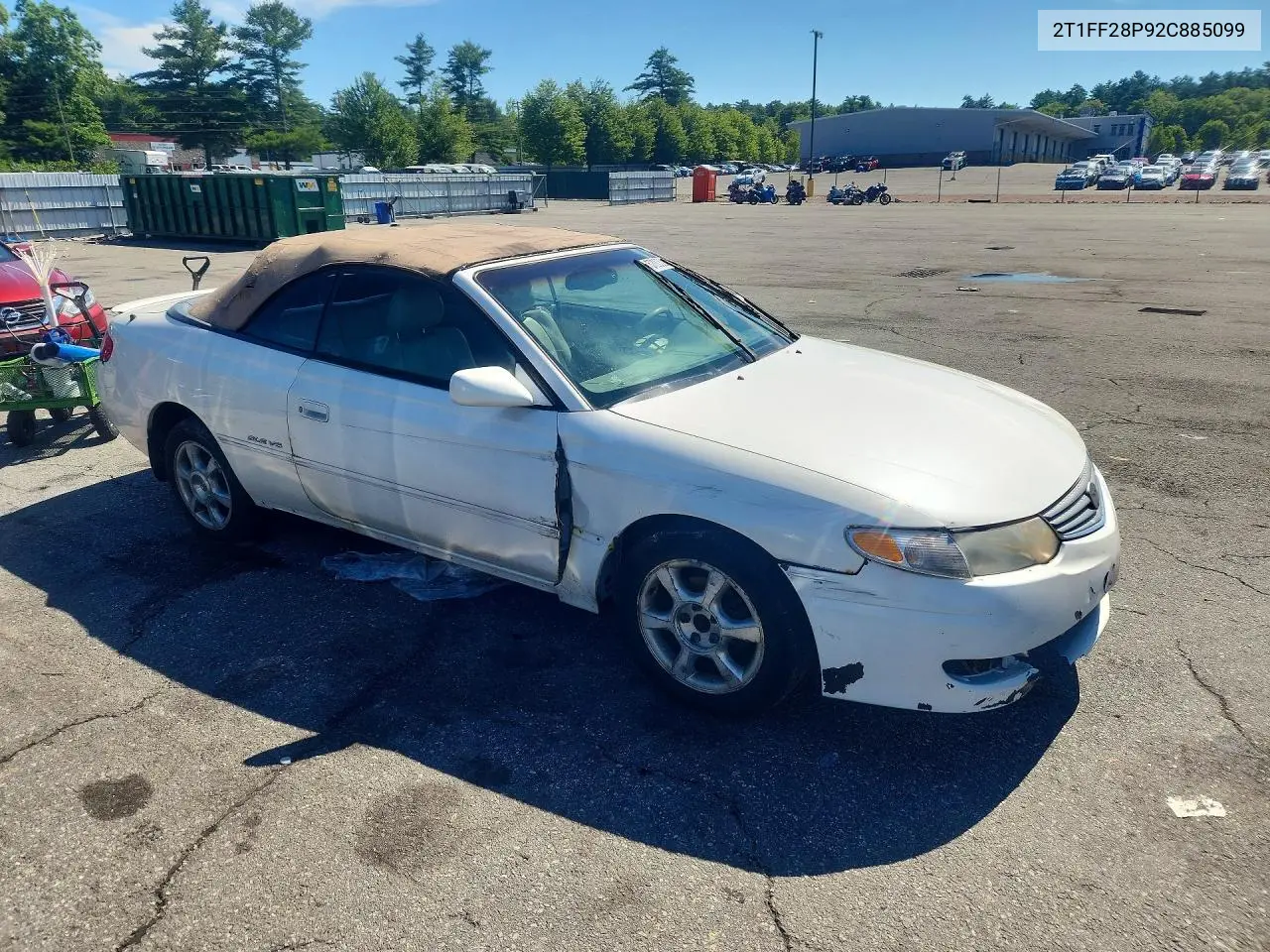 2002 Toyota Camry Solara Se V6 VIN: 2T1FF28P92C885099 Lot: 57003086