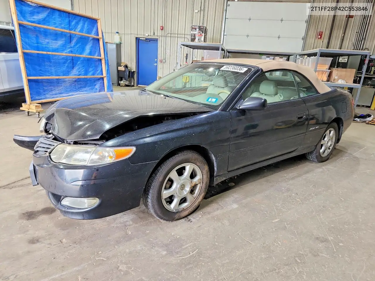 2002 Toyota Camry Solara Sle V6 VIN: 2T1FF28P42C553846 Lot: 59236036
