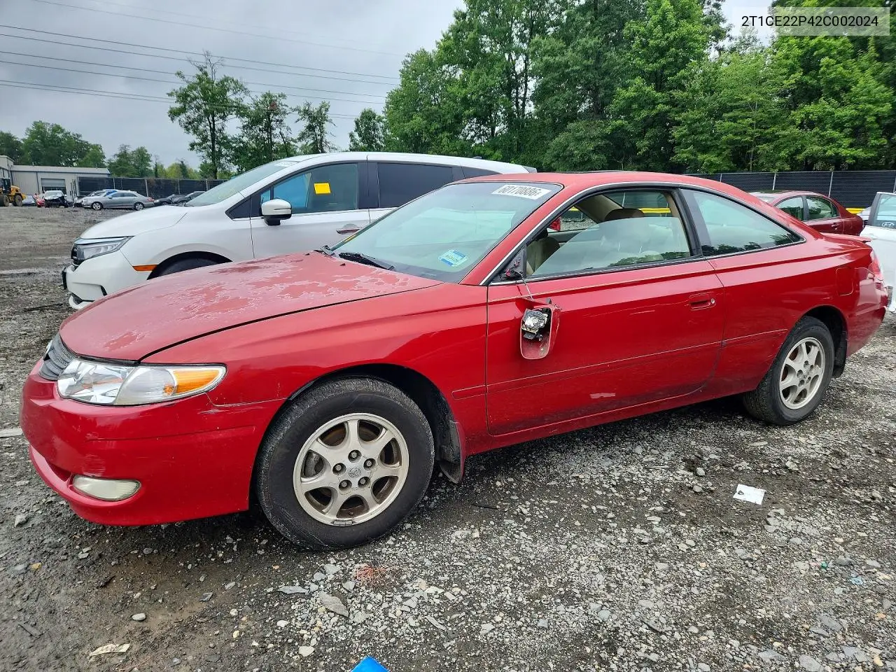 2002 Toyota Camry Solara Se VIN: 2T1CE22P42C002024 Lot: 60170886