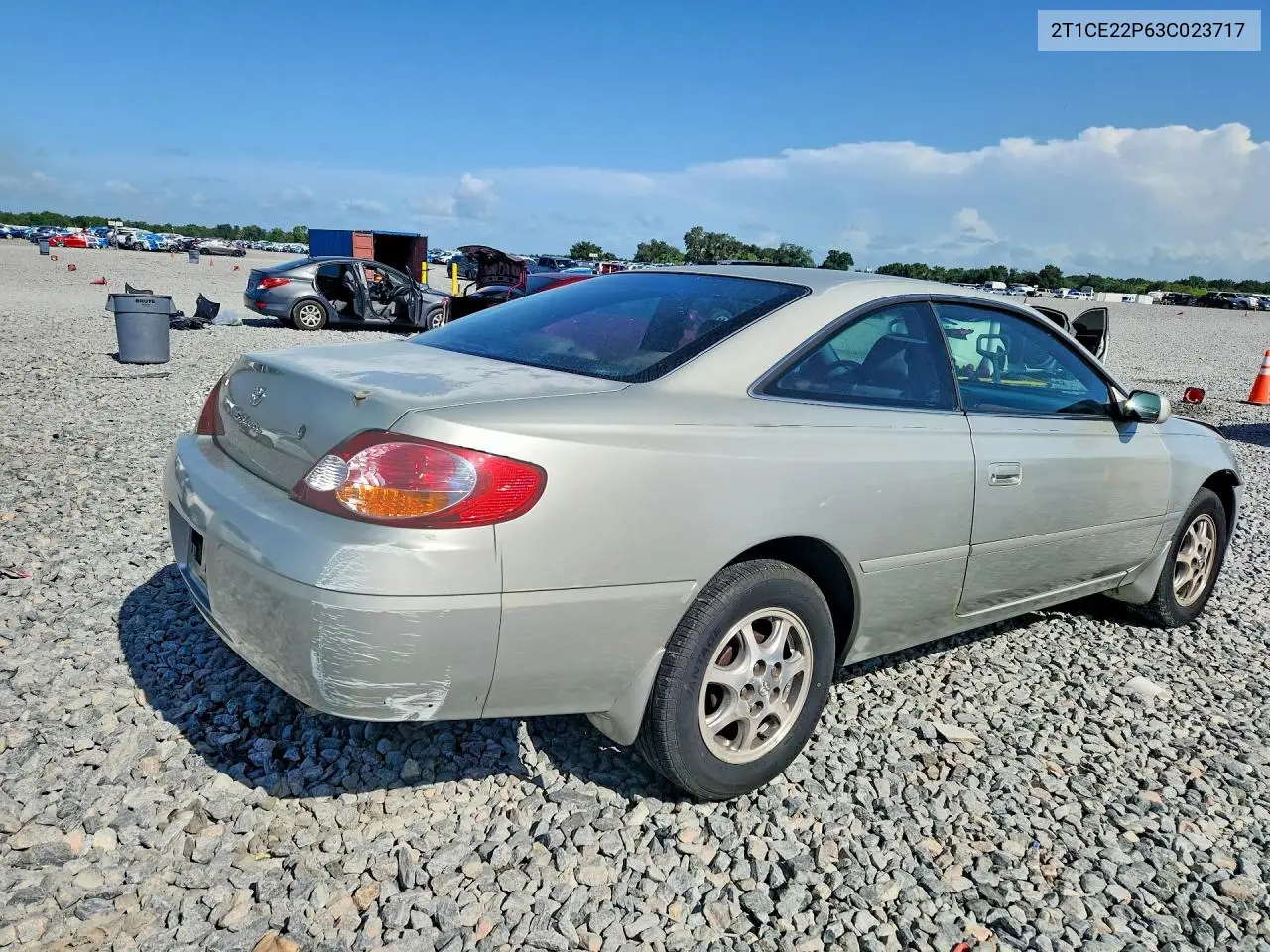 2003 Toyota Camry Solara Se VIN: 2T1CE22P63C023717 Lot: 61306606