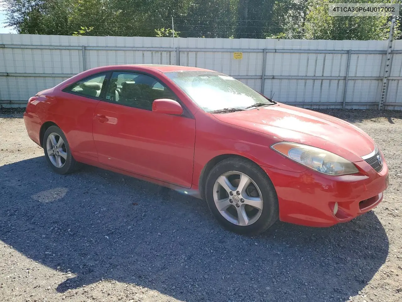 2004 Toyota Camry Solara Sle V6 VIN: 4T1CA30P64U017002 Lot: 60130316