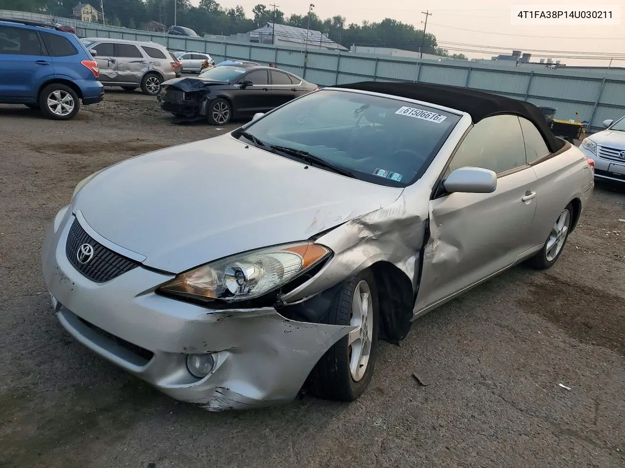 2004 Toyota Camry Solara Sle V6 VIN: 4T1FA38P14U030211 Lot: 61506616