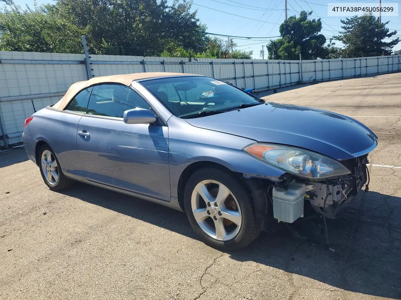 2005 Toyota Camry Solara Sle V6 VIN: 4T1FA38P45U056299 Lot: 58426376