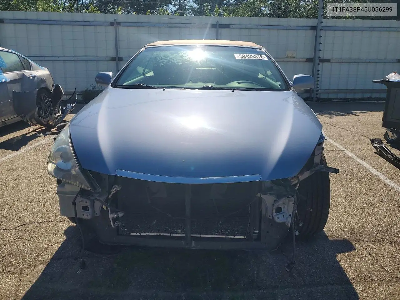 2005 Toyota Camry Solara Sle V6 VIN: 4T1FA38P45U056299 Lot: 58426376