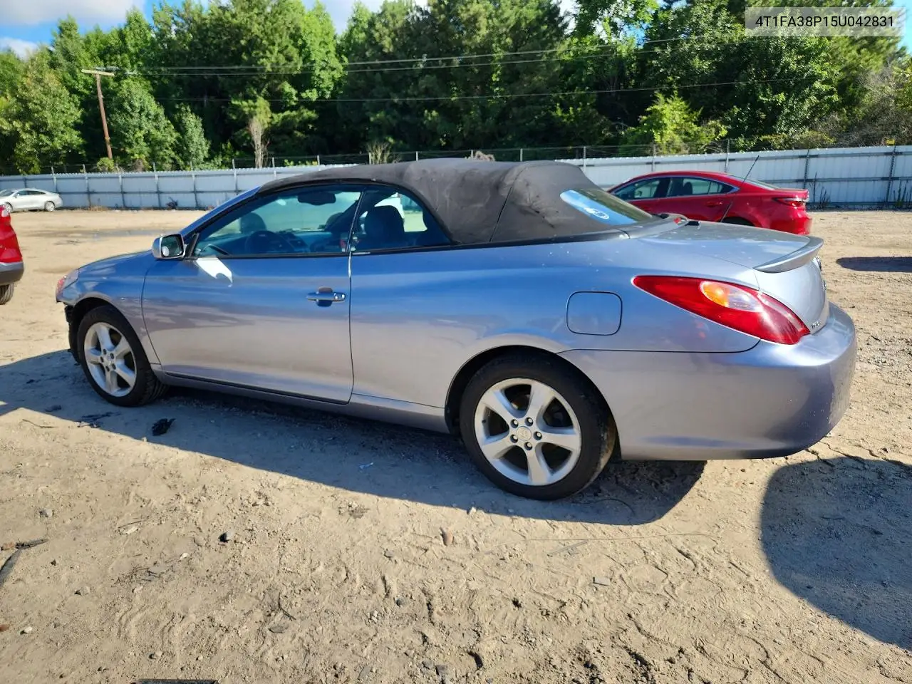 2005 Toyota Camry Solara Sle V6 VIN: 4T1FA38P15U042831 Lot: 60856626