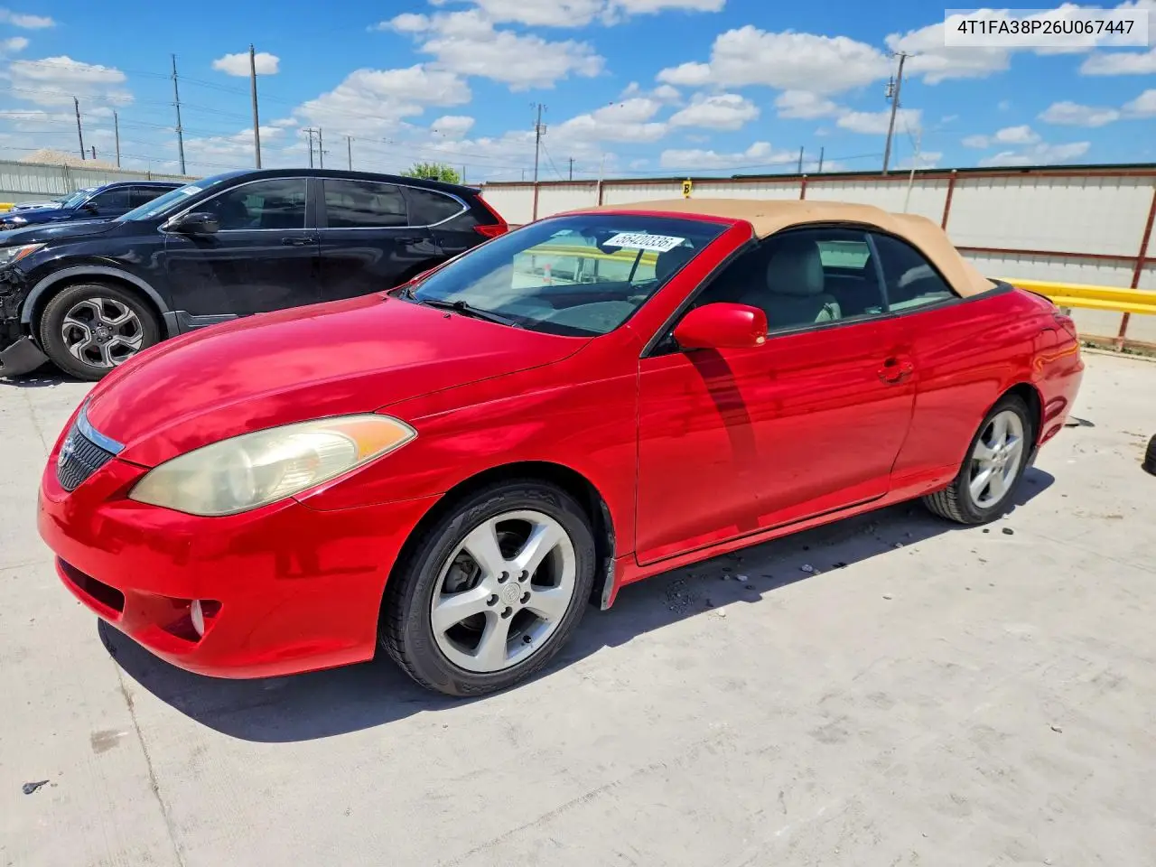 2006 Toyota Camry Solara Sle V6 VIN: 4T1FA38P26U067447 Lot: 56420336
