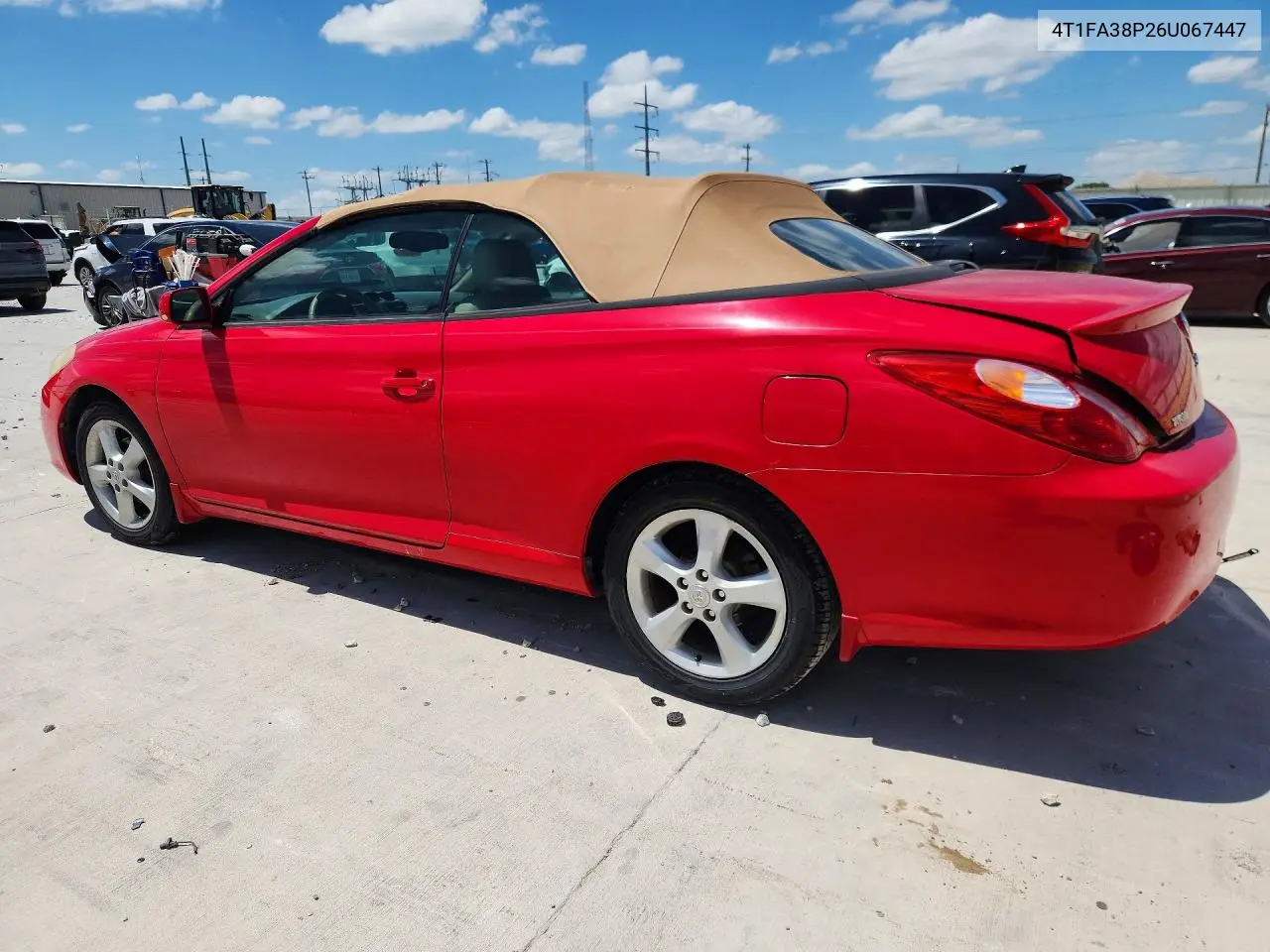 2006 Toyota Camry Solara Sle V6 VIN: 4T1FA38P26U067447 Lot: 56420336