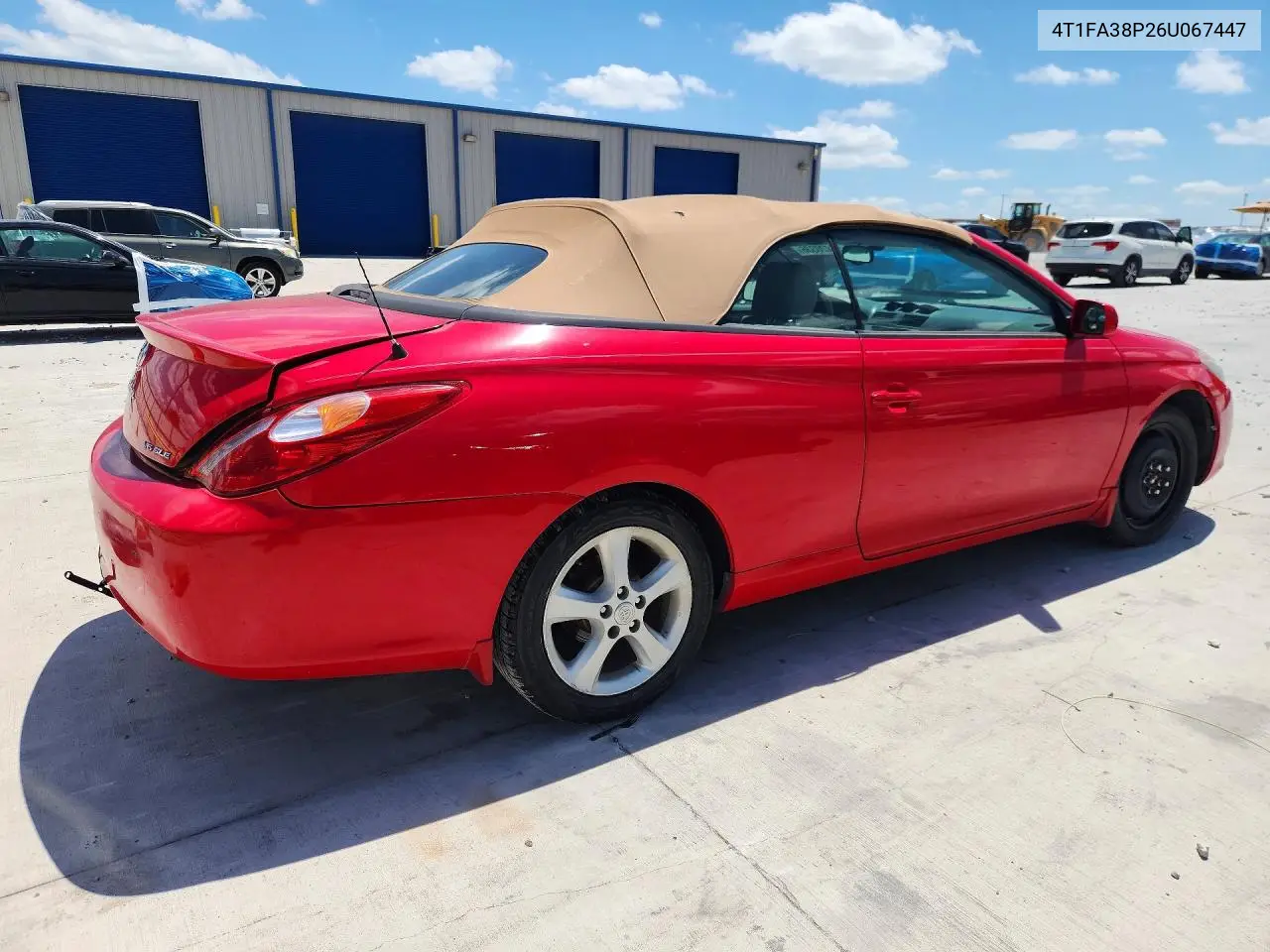 2006 Toyota Camry Solara Sle V6 VIN: 4T1FA38P26U067447 Lot: 56420336