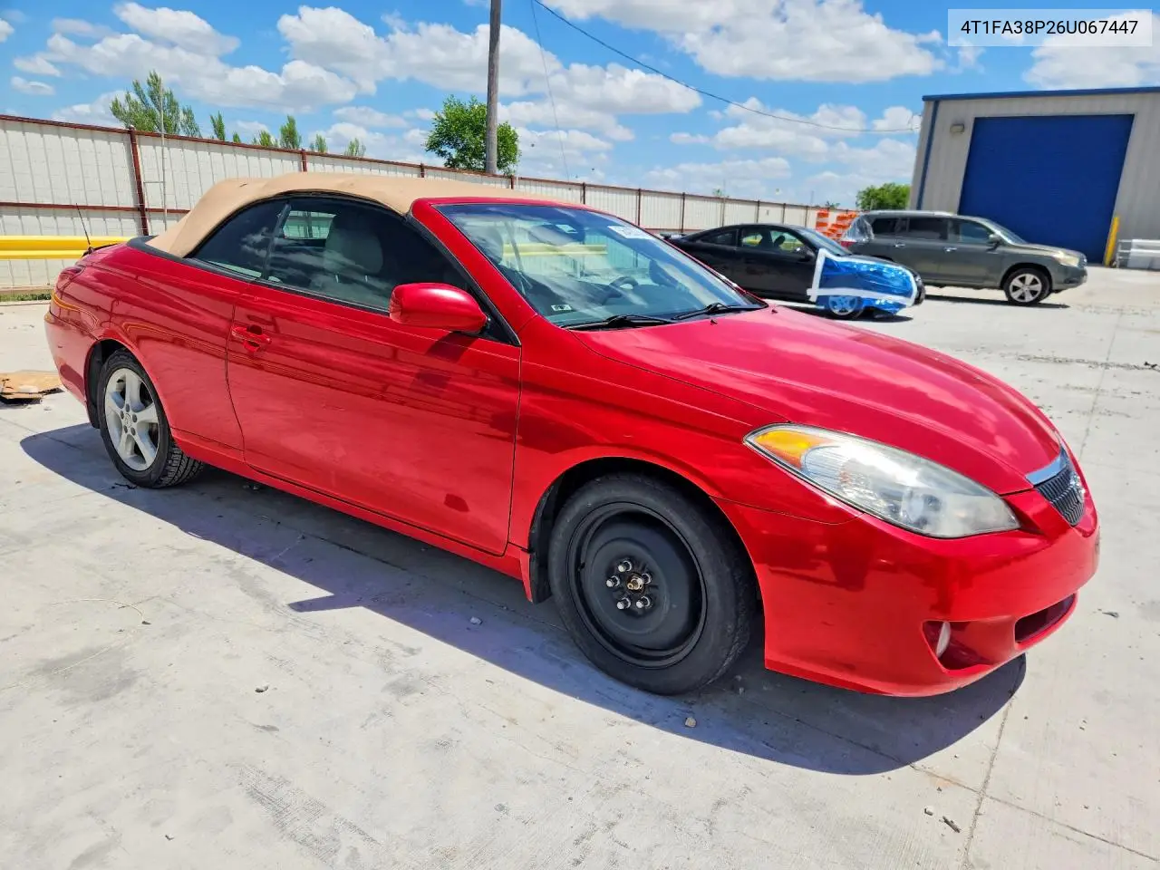 2006 Toyota Camry Solara Sle V6 VIN: 4T1FA38P26U067447 Lot: 56420336