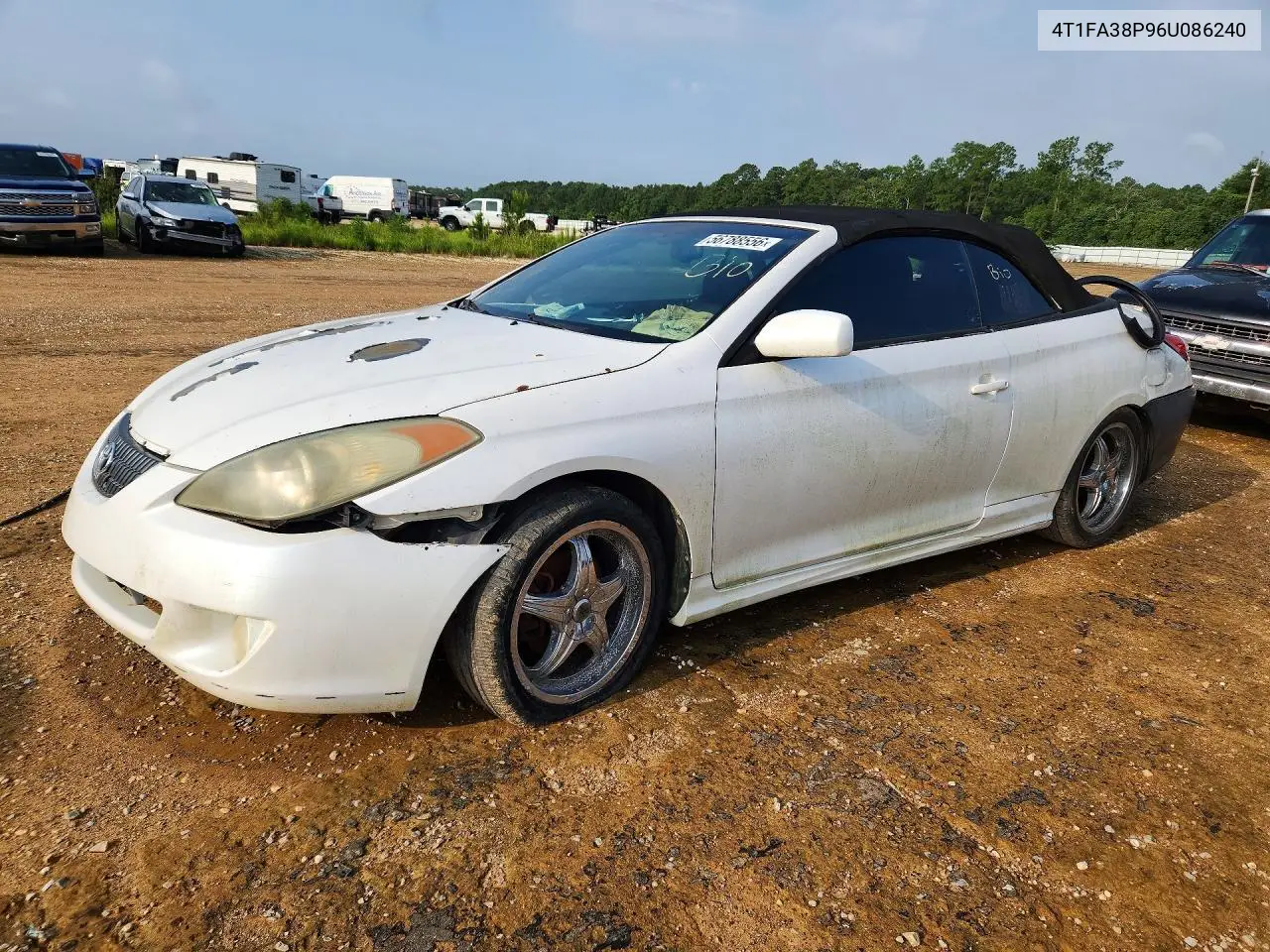 2006 Toyota Camry Solara Se V6 VIN: 4T1FA38P96U086240 Lot: 56788556