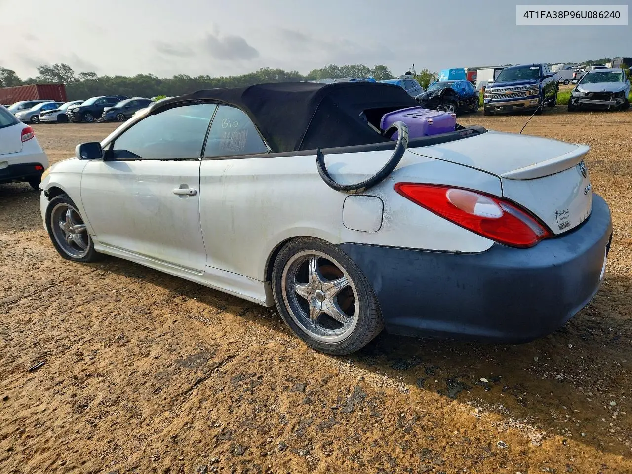 2006 Toyota Camry Solara Se V6 VIN: 4T1FA38P96U086240 Lot: 56788556