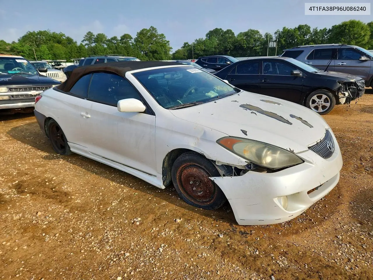 2006 Toyota Camry Solara Se V6 VIN: 4T1FA38P96U086240 Lot: 56788556