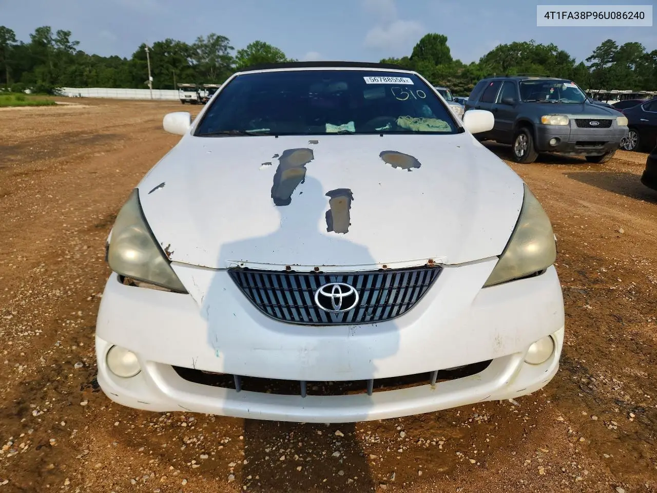 2006 Toyota Camry Solara Se V6 VIN: 4T1FA38P96U086240 Lot: 56788556