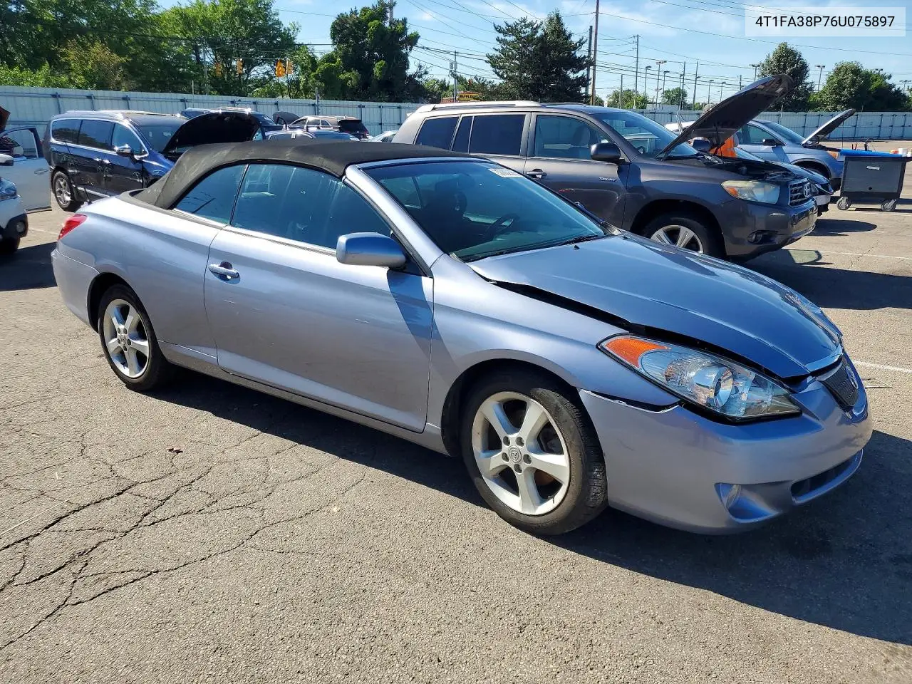 2006 Toyota Camry Solara Se V6 VIN: 4T1FA38P76U075897 Lot: 57862366