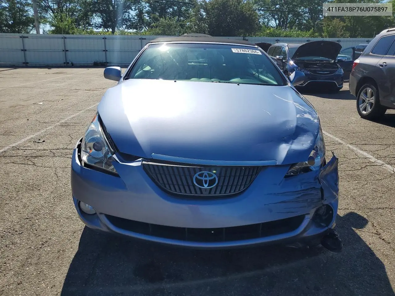 2006 Toyota Camry Solara Se V6 VIN: 4T1FA38P76U075897 Lot: 57862366