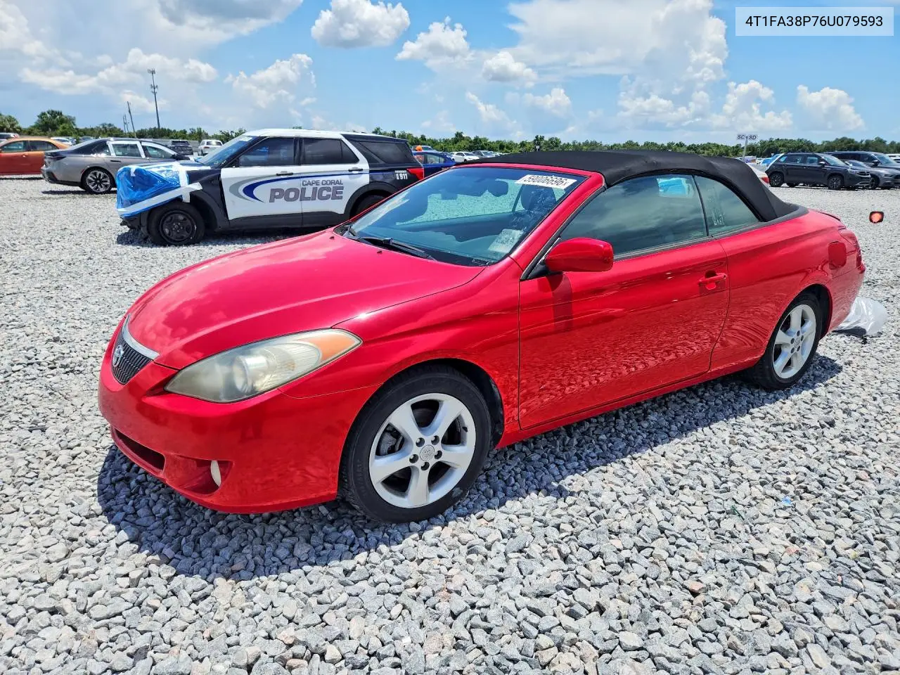 2006 Toyota Camry Solara Sle V6 VIN: 4T1FA38P76U079593 Lot: 59006696