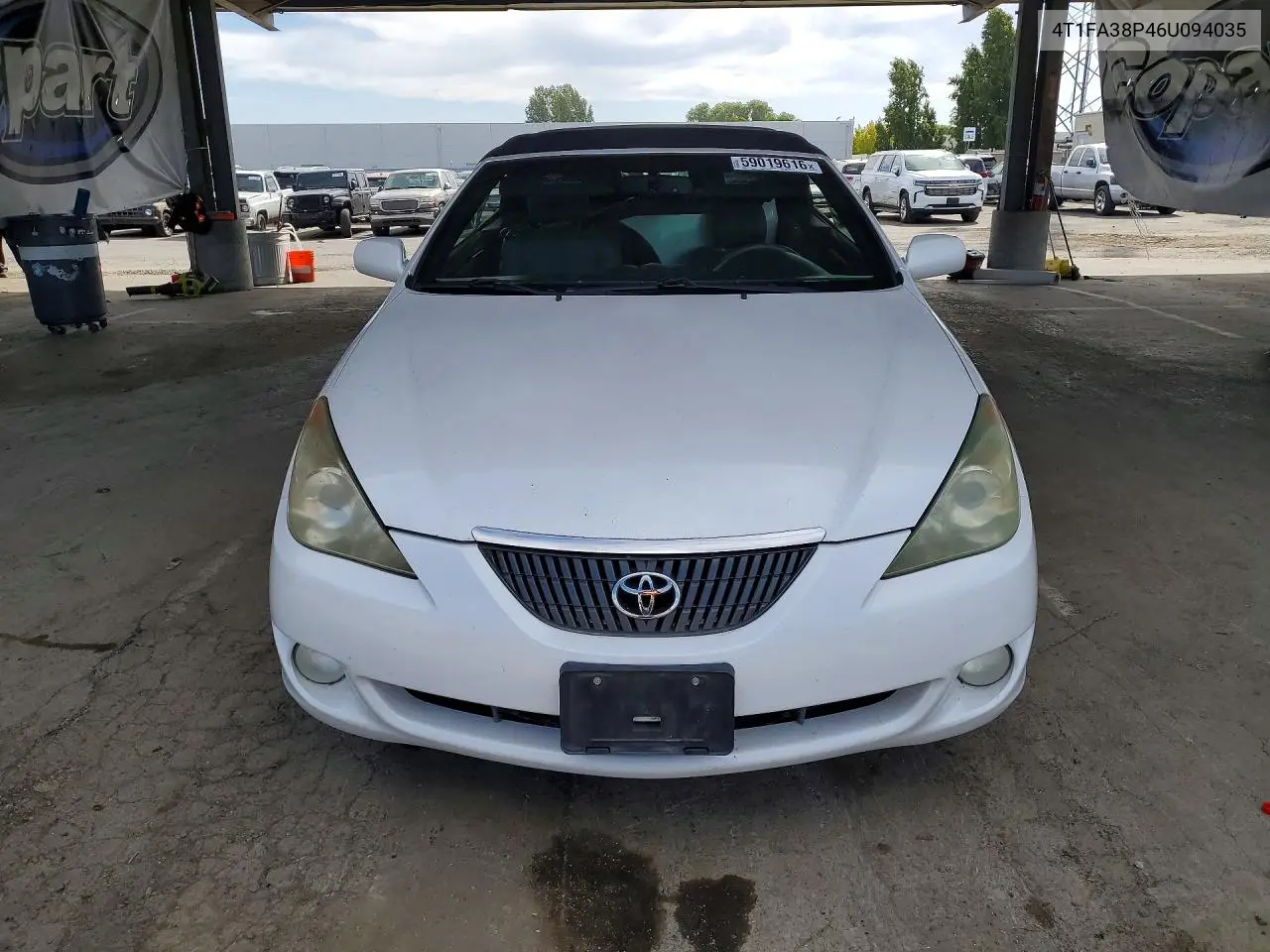 2006 Toyota Camry Solara Sle V6 VIN: 4T1FA38P46U094035 Lot: 59019616