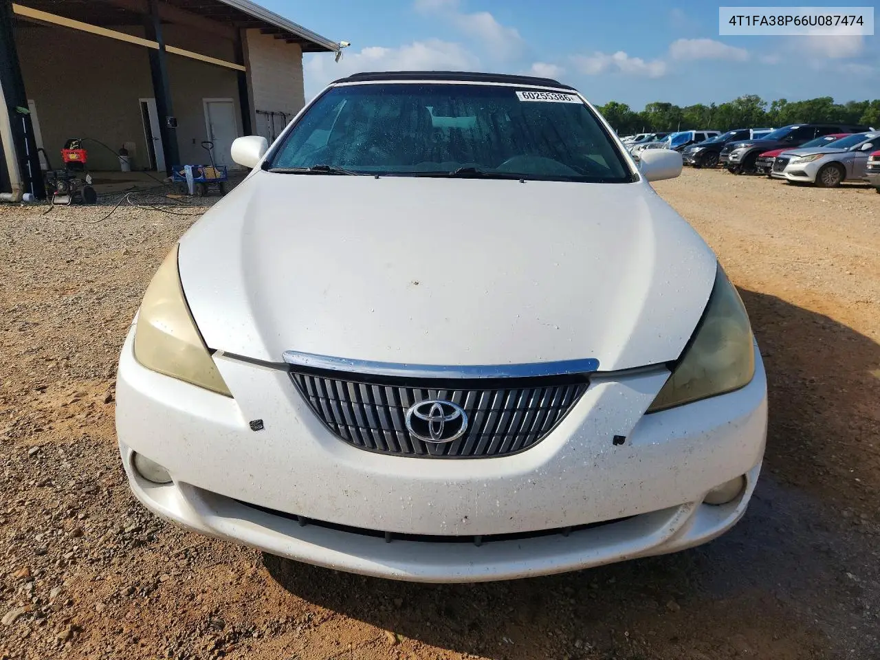 2006 Toyota Camry Solara Se V6 VIN: 4T1FA38P66U087474 Lot: 60255386