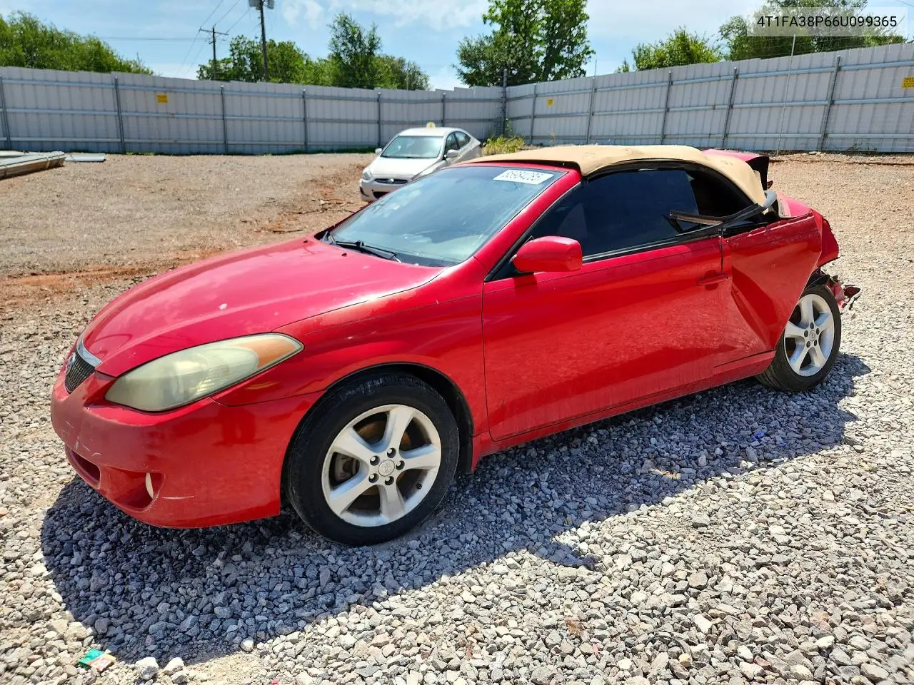 2006 Toyota Camry Solara Sle V6 VIN: 4T1FA38P66U099365 Lot: 85984285