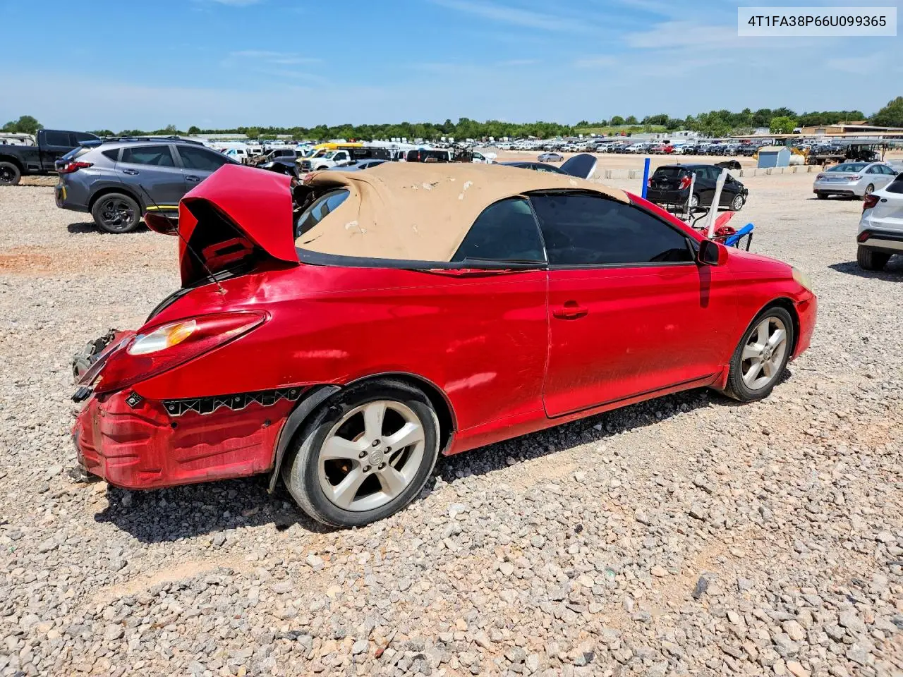 2006 Toyota Camry Solara Sle V6 VIN: 4T1FA38P66U099365 Lot: 85984285