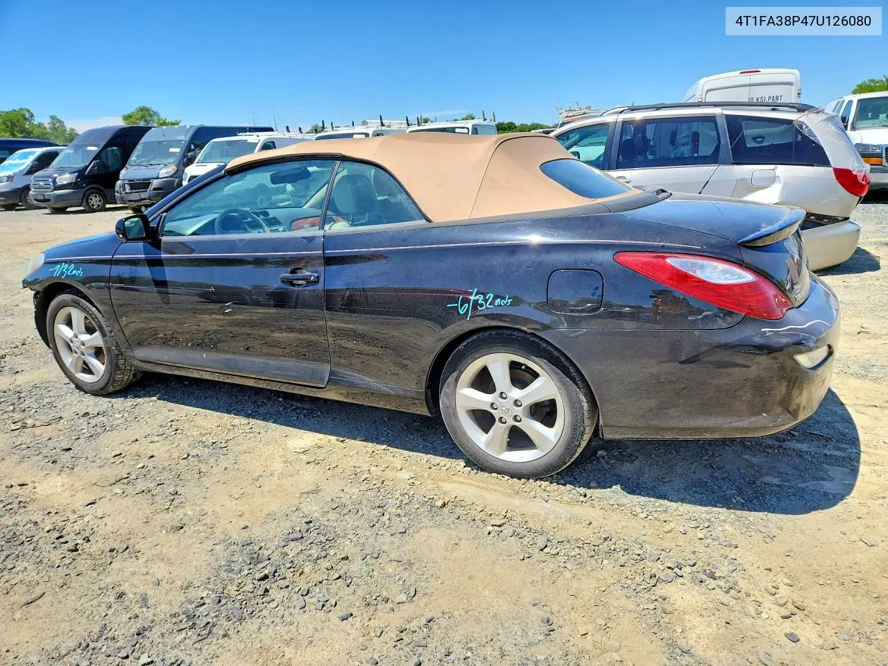 2007 Toyota Camry Solara Sle V6 VIN: 4T1FA38P47U126080 Lot: 57210916