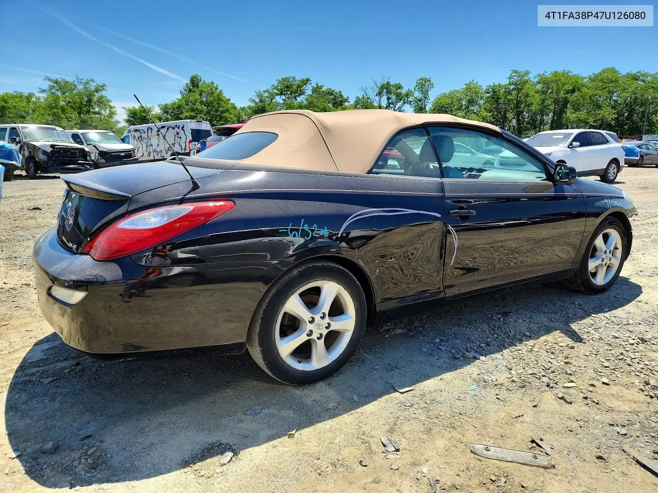 2007 Toyota Camry Solara Sle V6 VIN: 4T1FA38P47U126080 Lot: 57210916