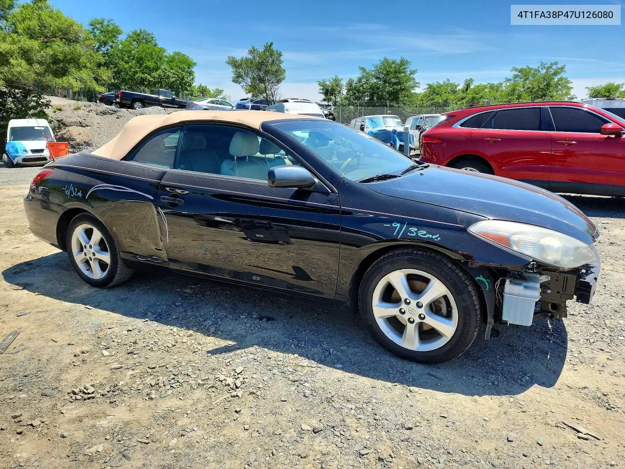 2007 Toyota Camry Solara Sle V6 VIN: 4T1FA38P47U126080 Lot: 57210916