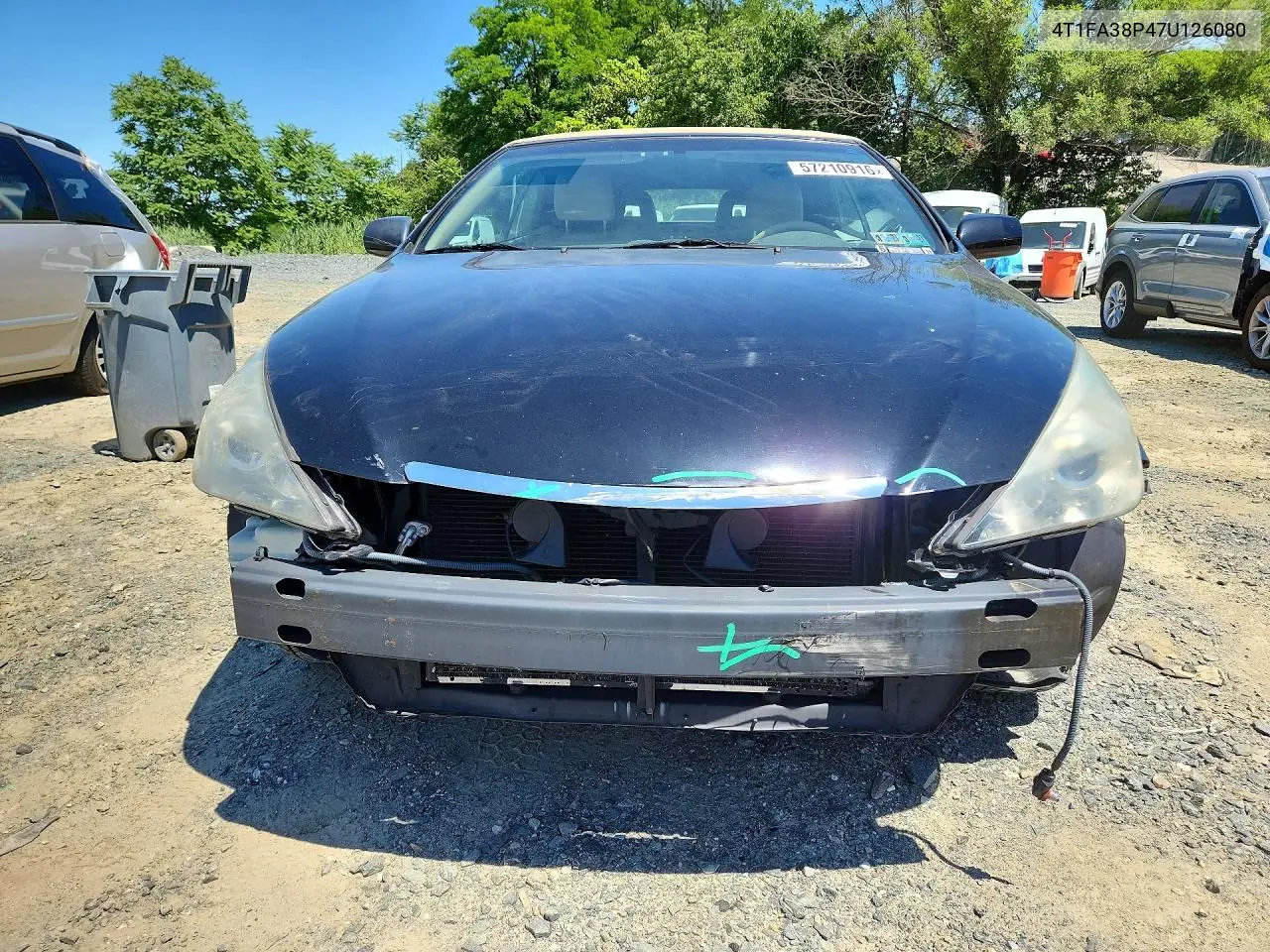 2007 Toyota Camry Solara Sle V6 VIN: 4T1FA38P47U126080 Lot: 57210916