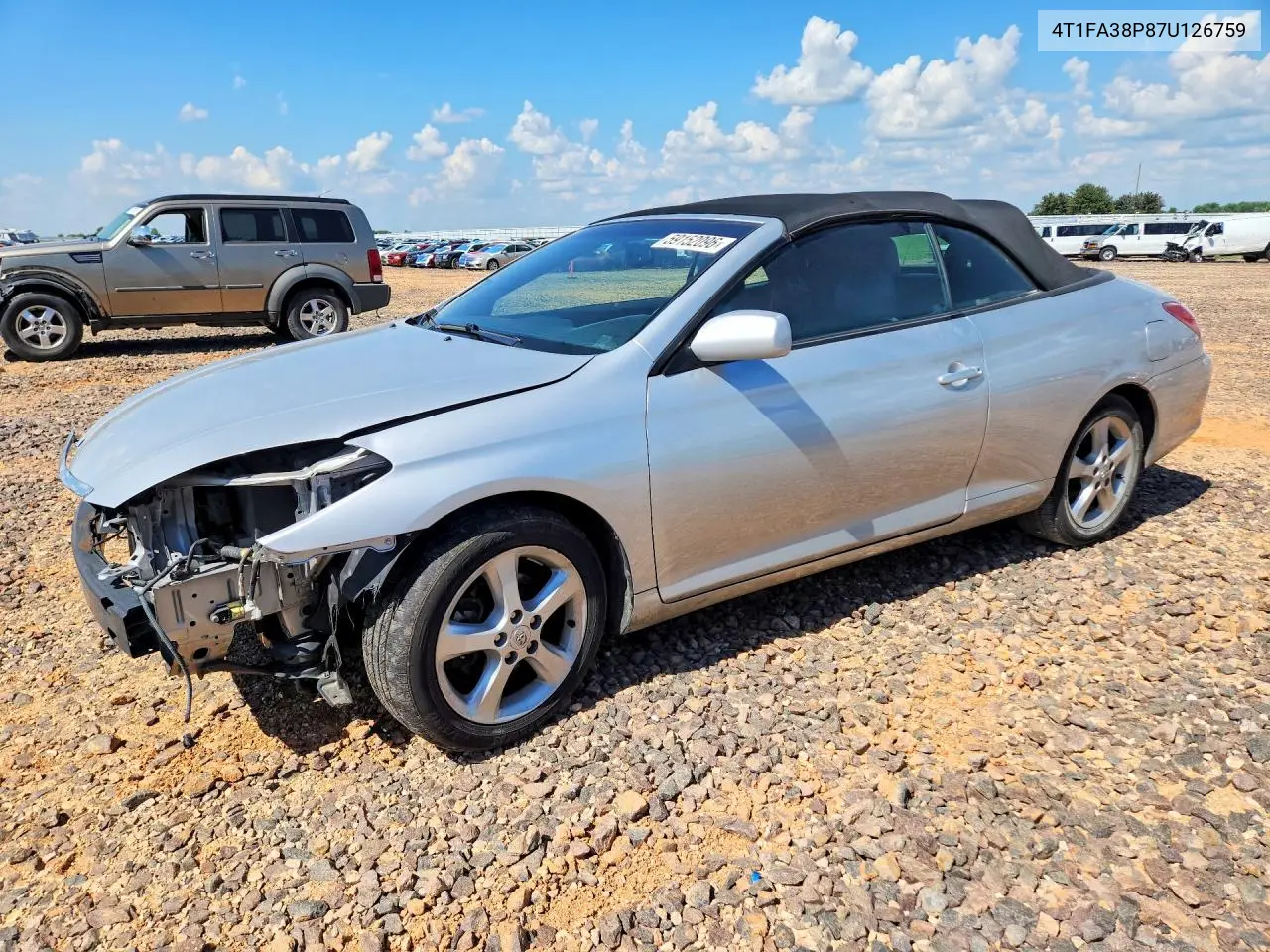 2007 Toyota Camry Solara Sle V6 VIN: 4T1FA38P87U126759 Lot: 59152096