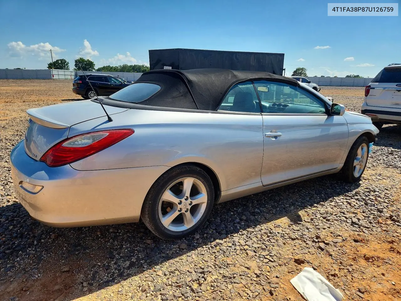 2007 Toyota Camry Solara Sle V6 VIN: 4T1FA38P87U126759 Lot: 59152096