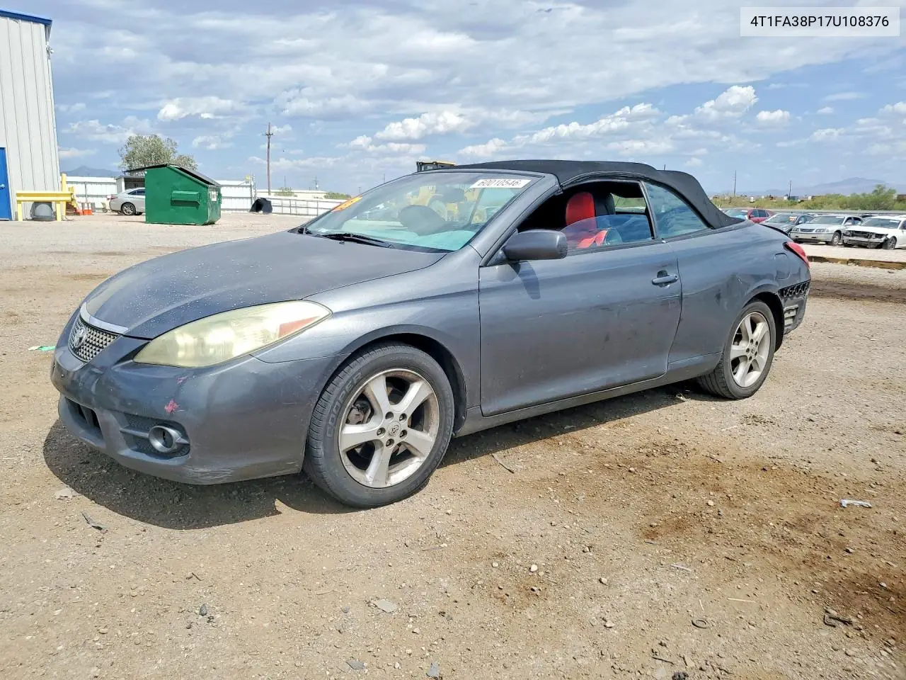 2007 Toyota Camry Solara Sle V6 VIN: 4T1FA38P17U108376 Lot: 60010546