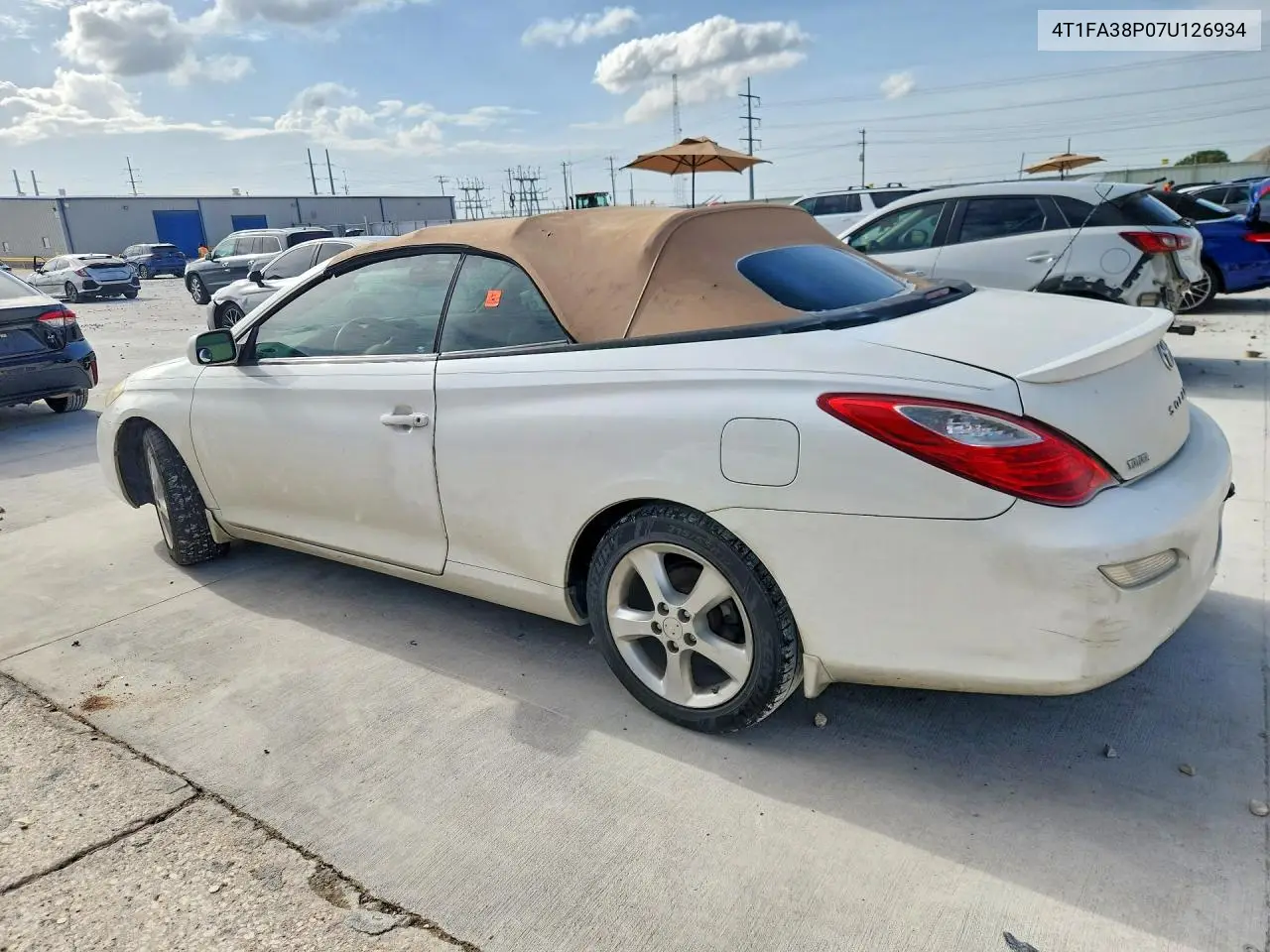 2007 Toyota Camry Solara Sle V6 VIN: 4T1FA38P07U126934 Lot: 60887846