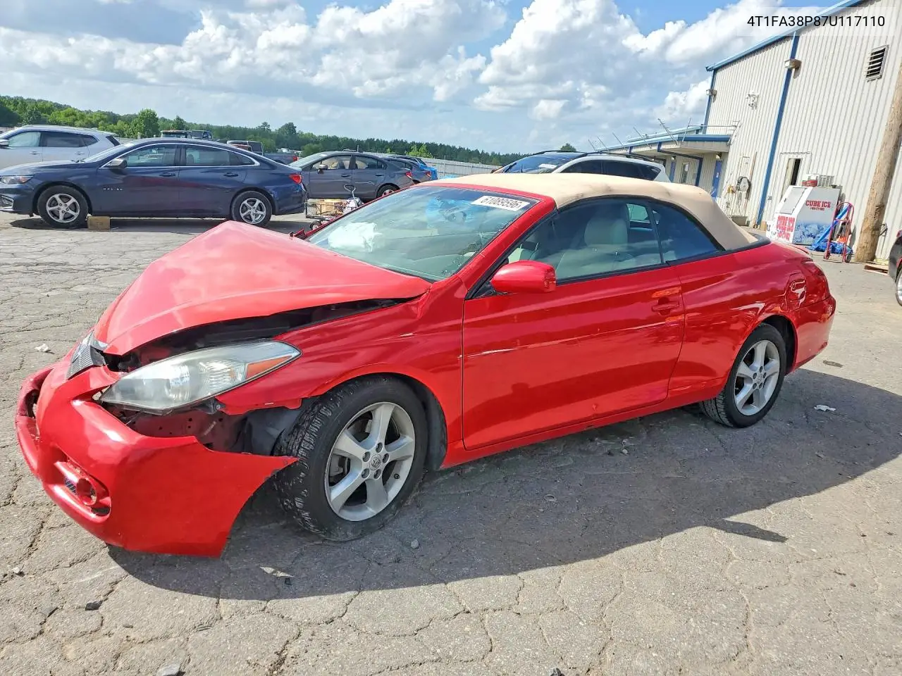 2007 Toyota Camry Solara Sle V6 VIN: 4T1FA38P87U117110 Lot: 61089596