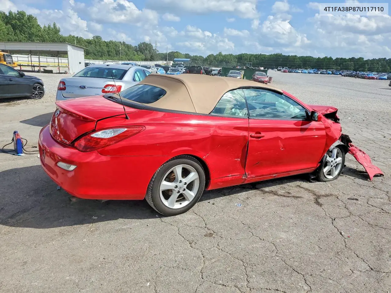2007 Toyota Camry Solara Sle V6 VIN: 4T1FA38P87U117110 Lot: 61089596