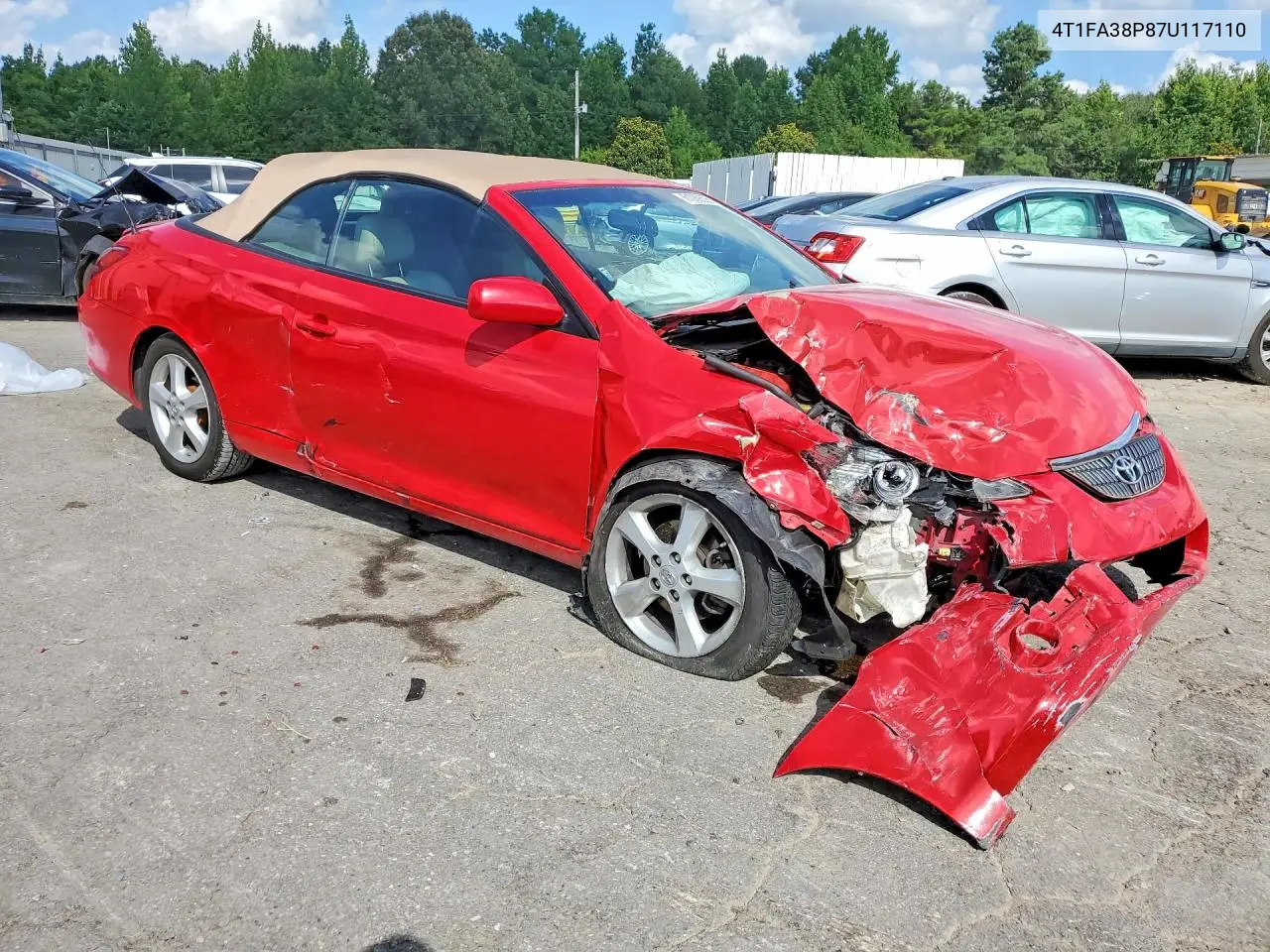 2007 Toyota Camry Solara Sle V6 VIN: 4T1FA38P87U117110 Lot: 61089596