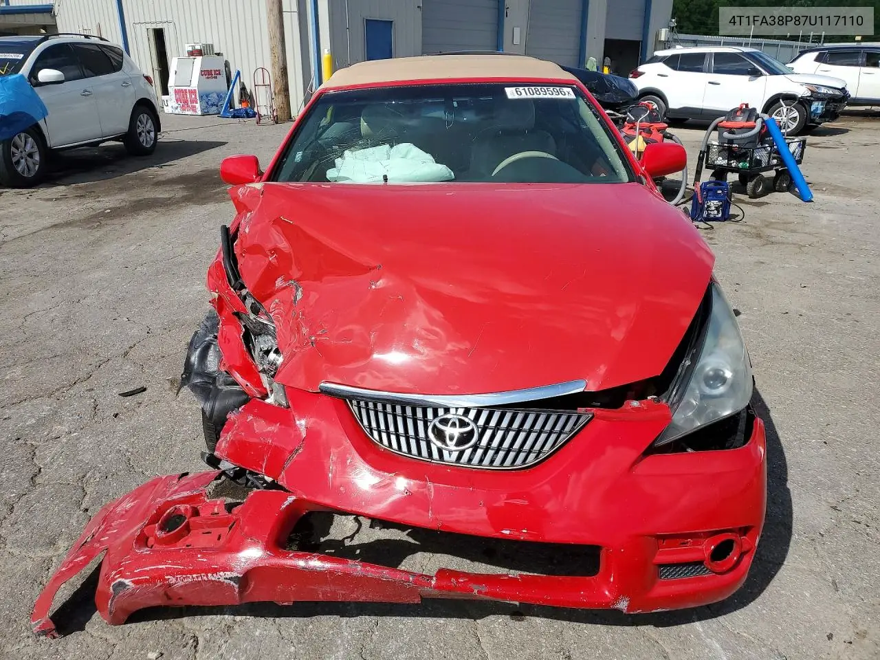 2007 Toyota Camry Solara Sle V6 VIN: 4T1FA38P87U117110 Lot: 61089596