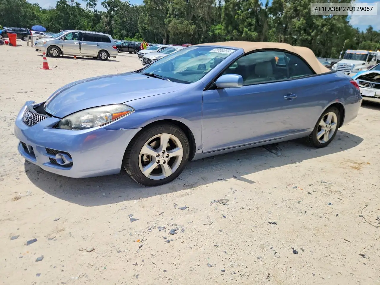 2007 Toyota Camry Solara Sle V6 VIN: 4T1FA38P27U129057 Lot: 62006966