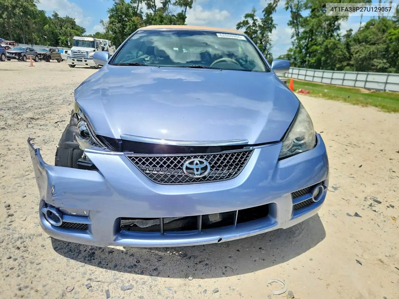 2007 Toyota Camry Solara Sle V6 VIN: 4T1FA38P27U129057 Lot: 62006966