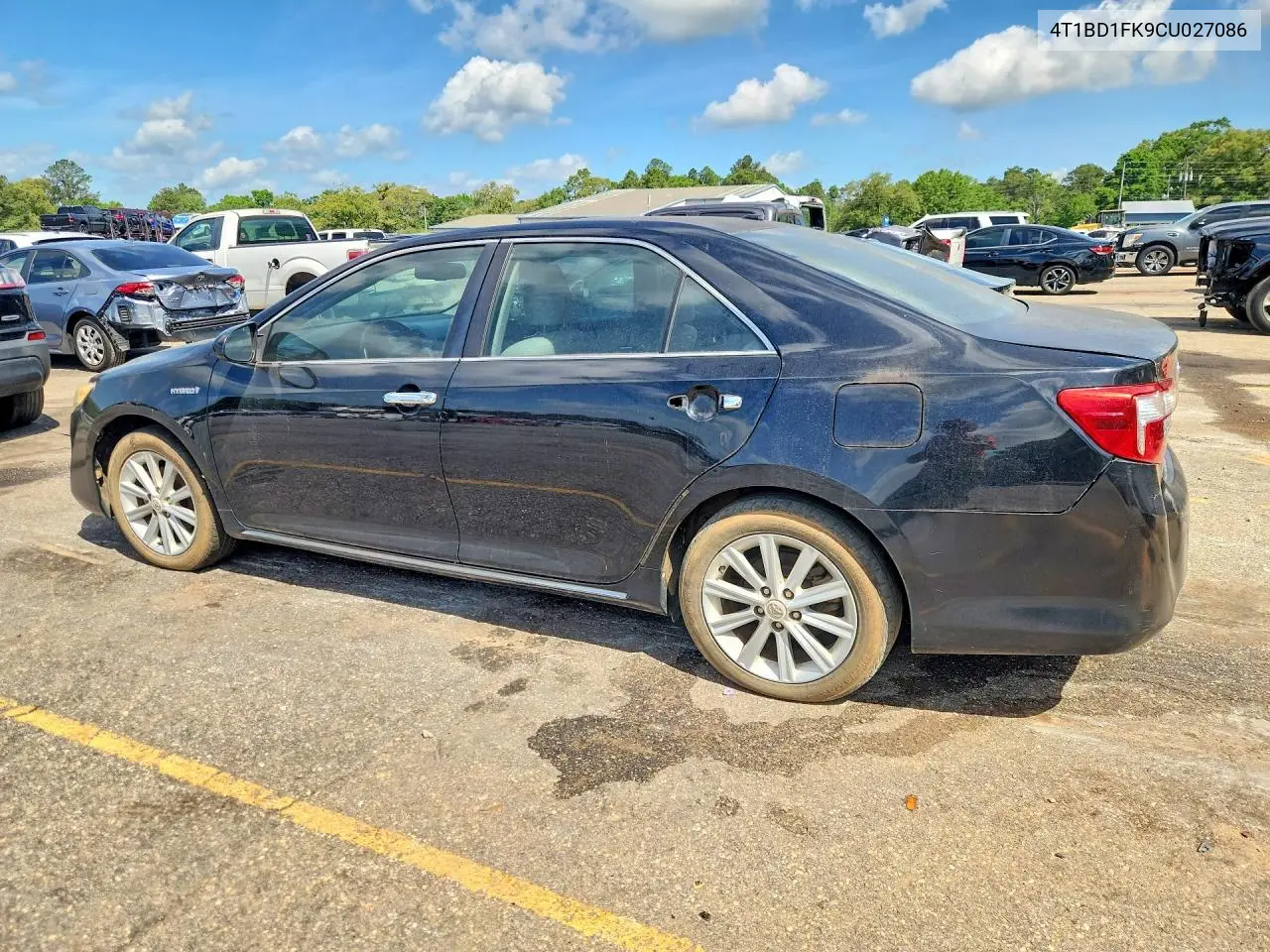2012 Toyota Camry Hybrid Xle VIN: 4T1BD1FK9CU027086 Lot: 49737906