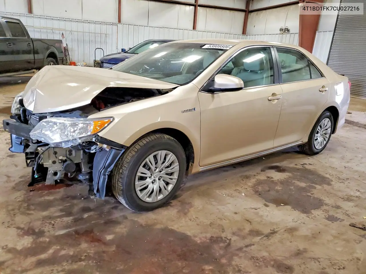 2012 Toyota Camry Hybrid Le VIN: 4T1BD1FK7CU027216 Lot: 53808806