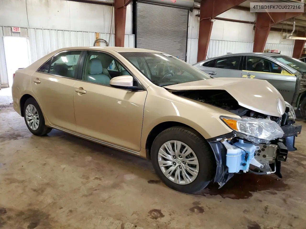 2012 Toyota Camry Hybrid Le VIN: 4T1BD1FK7CU027216 Lot: 53808806