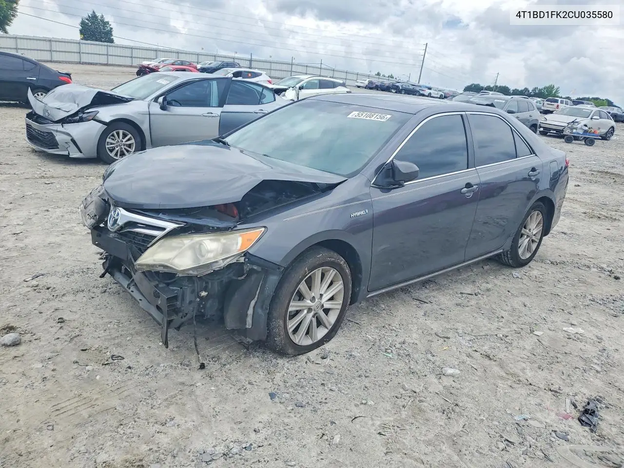2012 Toyota Camry Hybrid Xle VIN: 4T1BD1FK2CU035580 Lot: 55108156